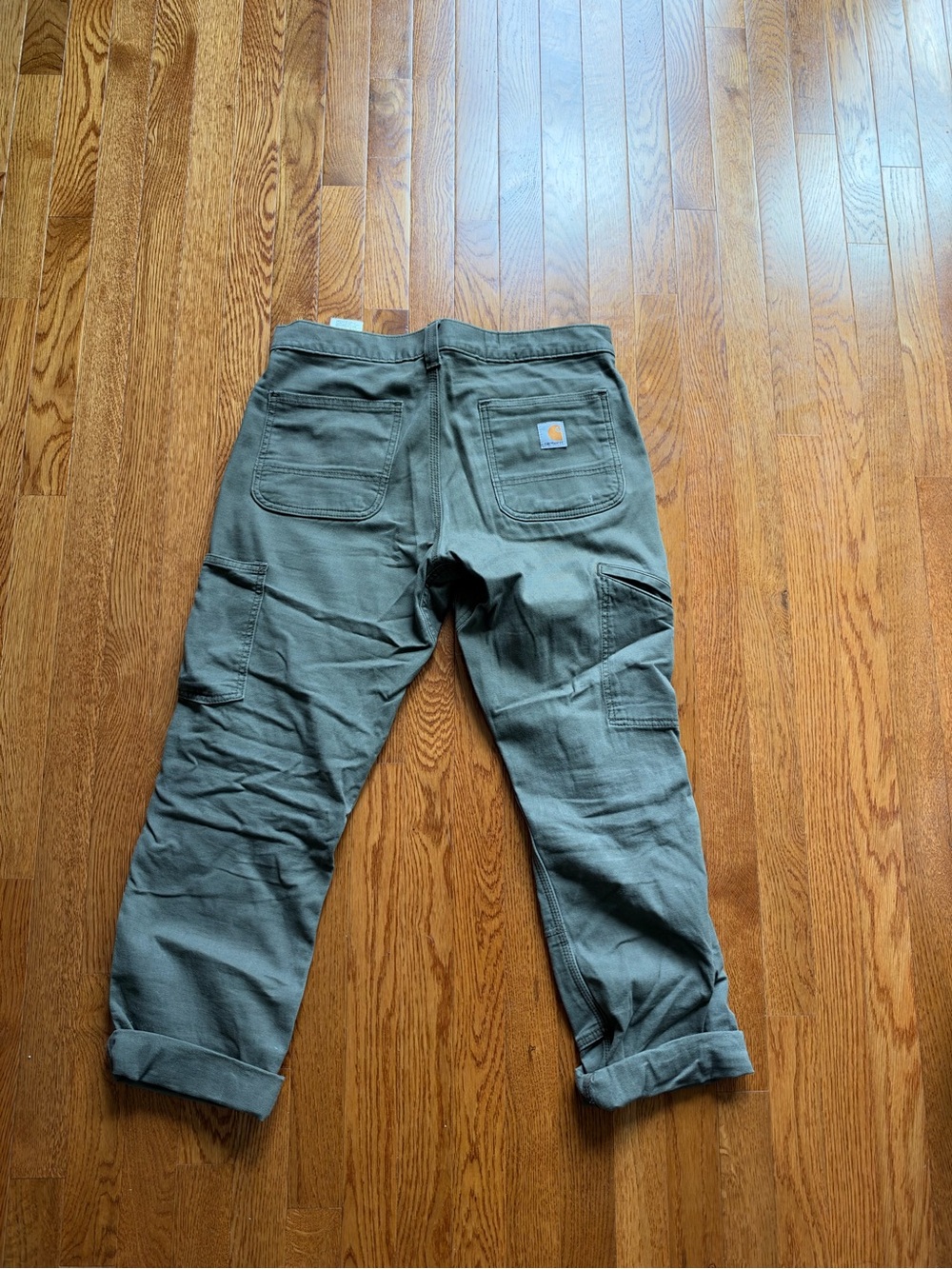 Carhartt DOUBLE KNEE Men’s Olive Green Cargo Work Pants